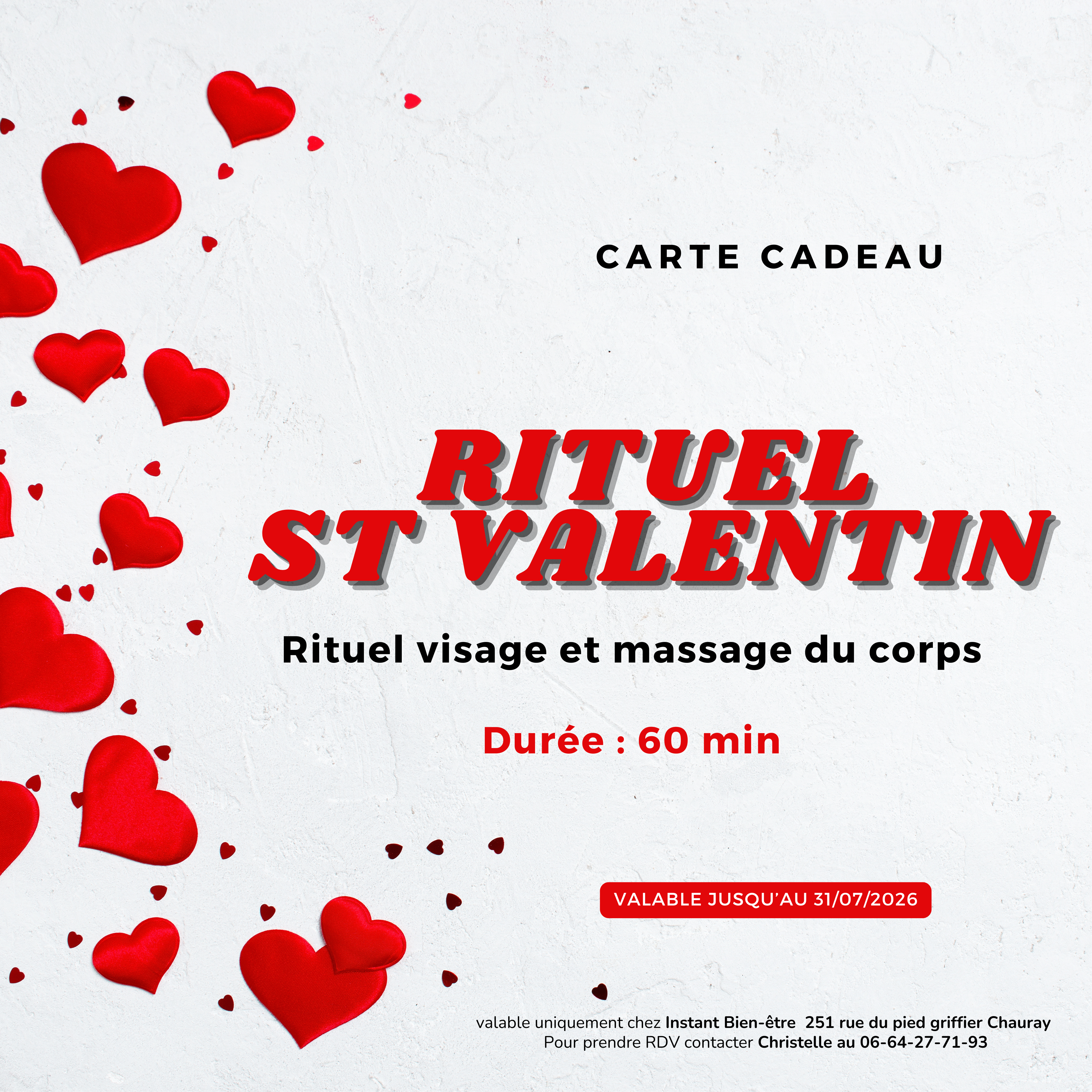 Carte cadeau Saint-Valentin